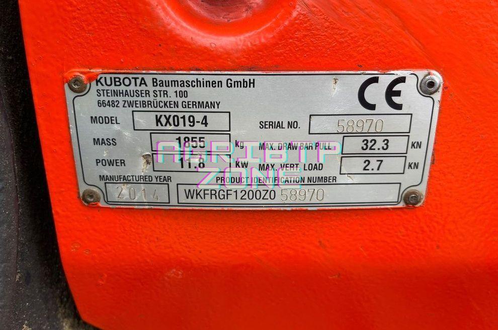 KUBOTA KX019-4 (2014) 5455 H ■ 1t8 – Image 10
