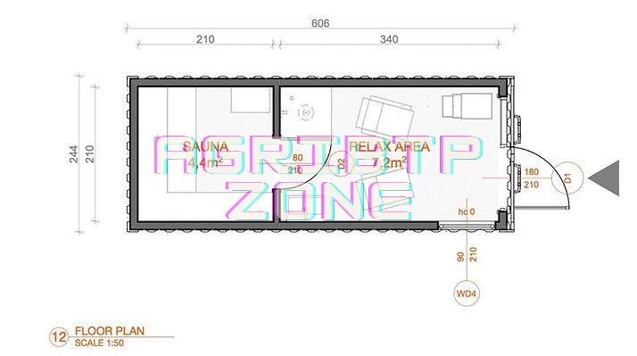 Conteneur Sauna 15 m² – Détente et Bien-être Clé en Main – Image 3