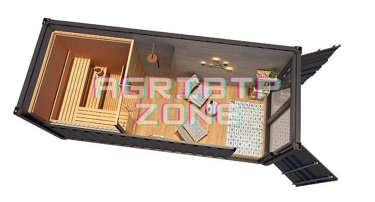 Conteneur Sauna 15 m² – Détente et Bien-être Clé en Main – Image 6