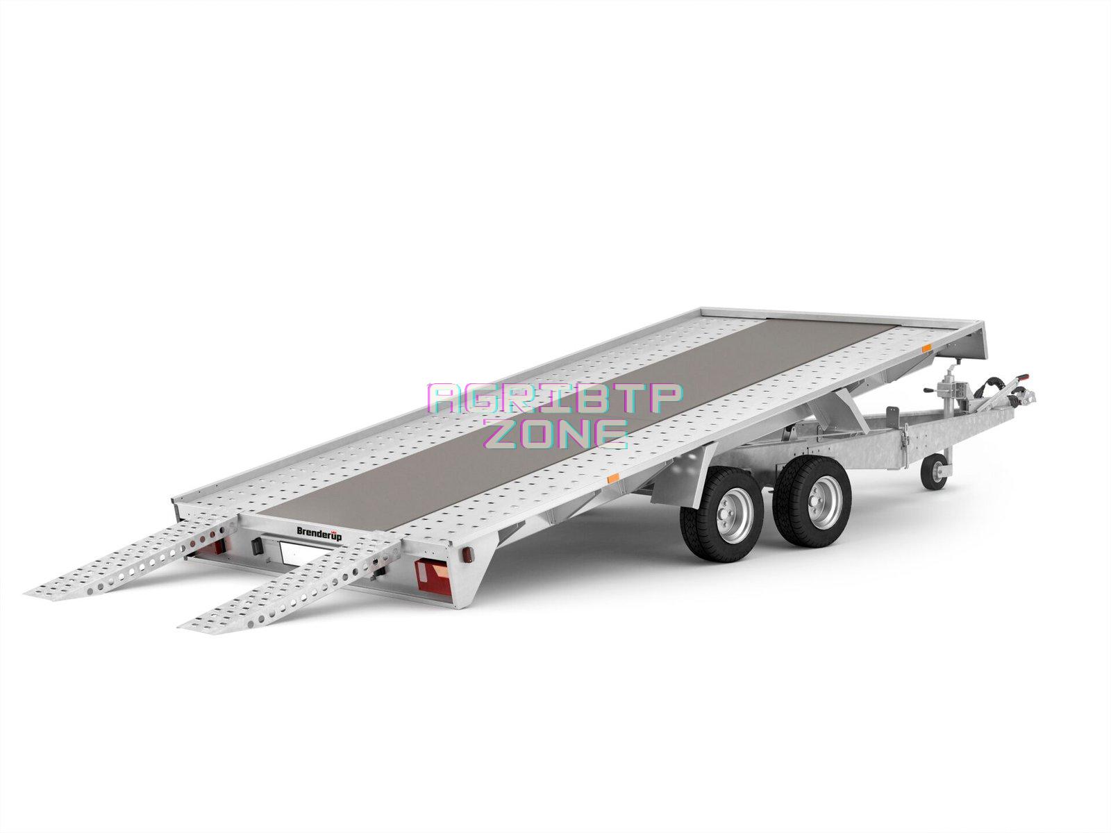 Remorque Porte-Véhicule Brenderup AT3000 HBTB – Plateforme Inclinable et Robuste